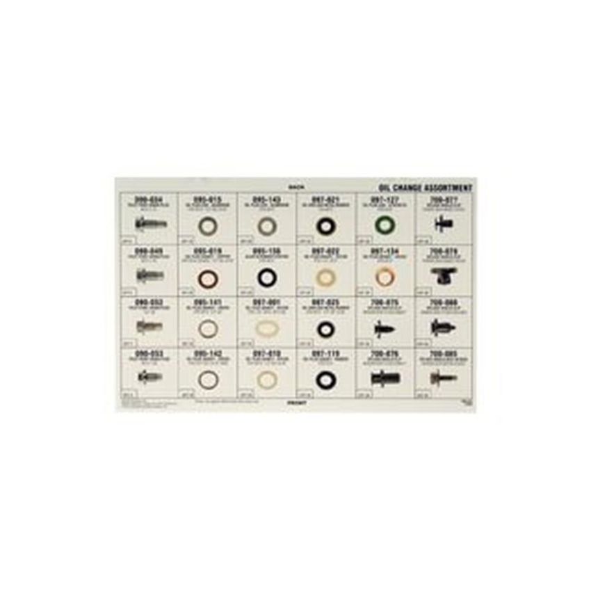 DORMAN 030-545 Oil Change Tech Tray  4 Pilot Point Plugs, 14 Gaskets And 6 Splash Shields