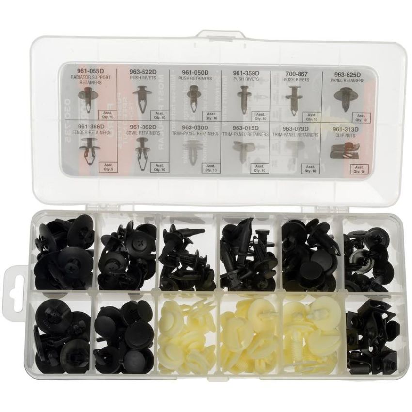 DORMAN 030-735 Ford Fastener Tech Tray - Push-Type Retainers And Speed Nut