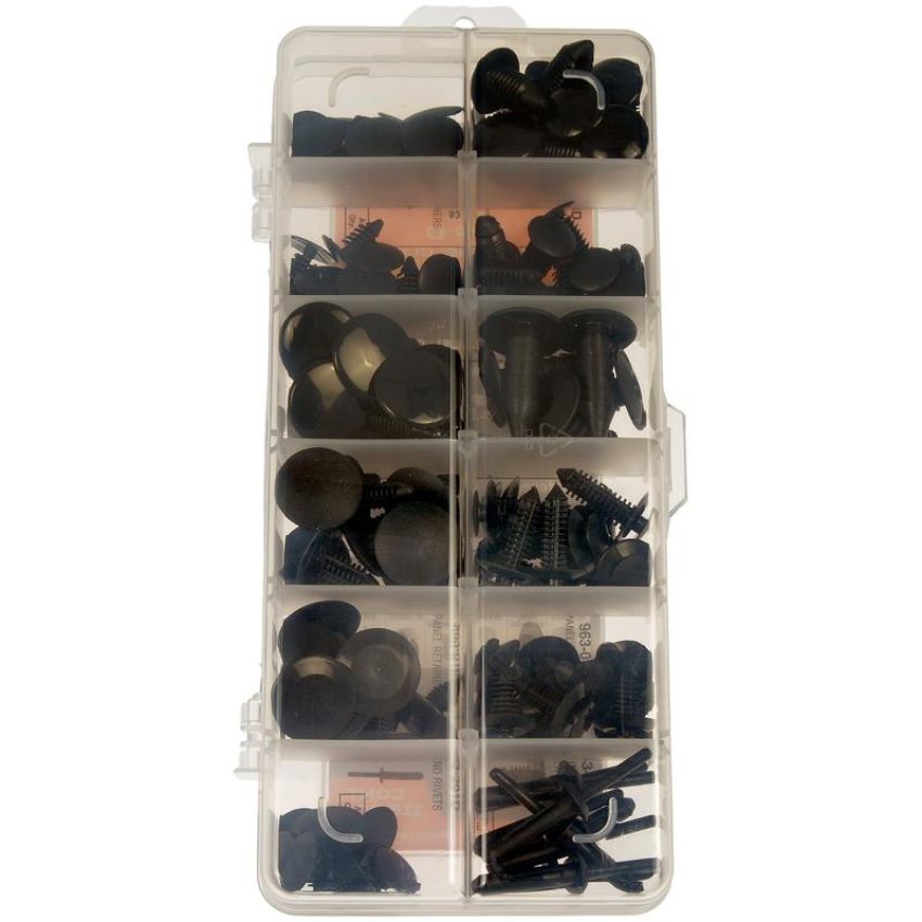 DORMAN 030-736 Ford Fastener Tech Tray - Xmas Tree Clips And Nylon Rivets