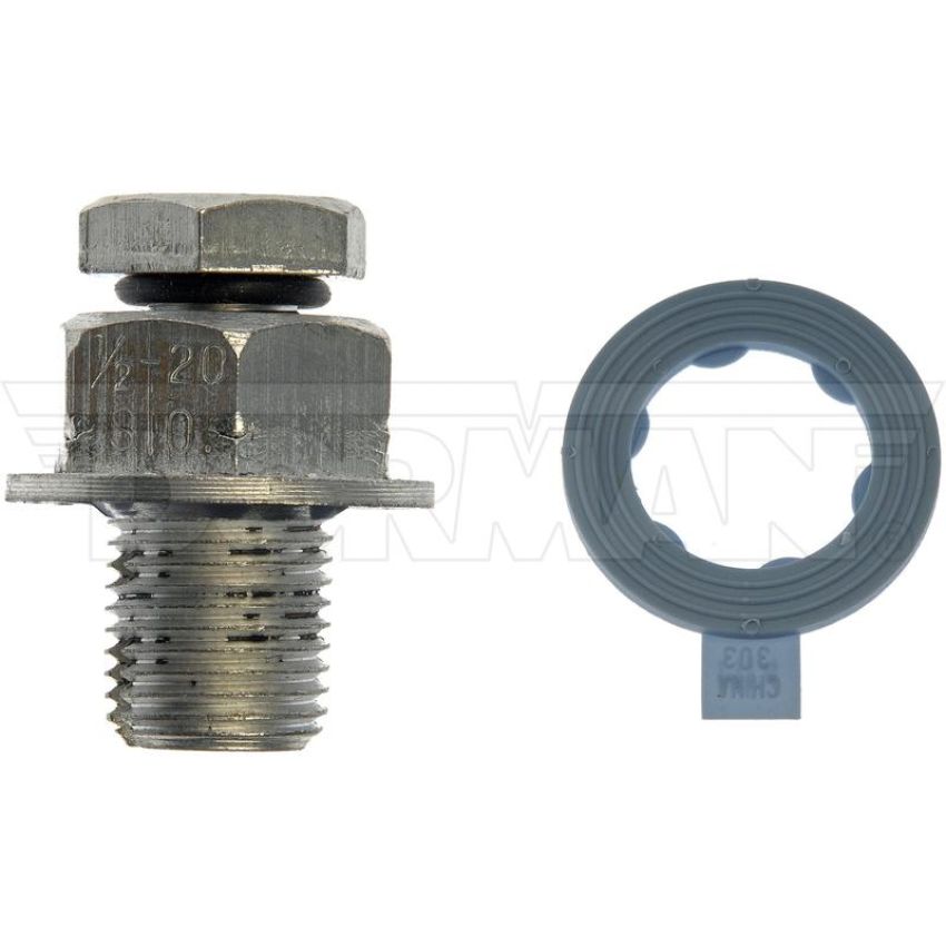 DORMAN 090-035CD Oil Drain Plug Piggyback 1/2-20 S.O., Head Size 3/4 In.