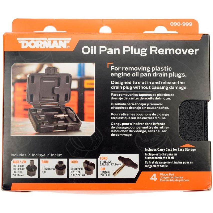 DORMAN 090-999 4-Piece Oil Drain Plug Removal Kit