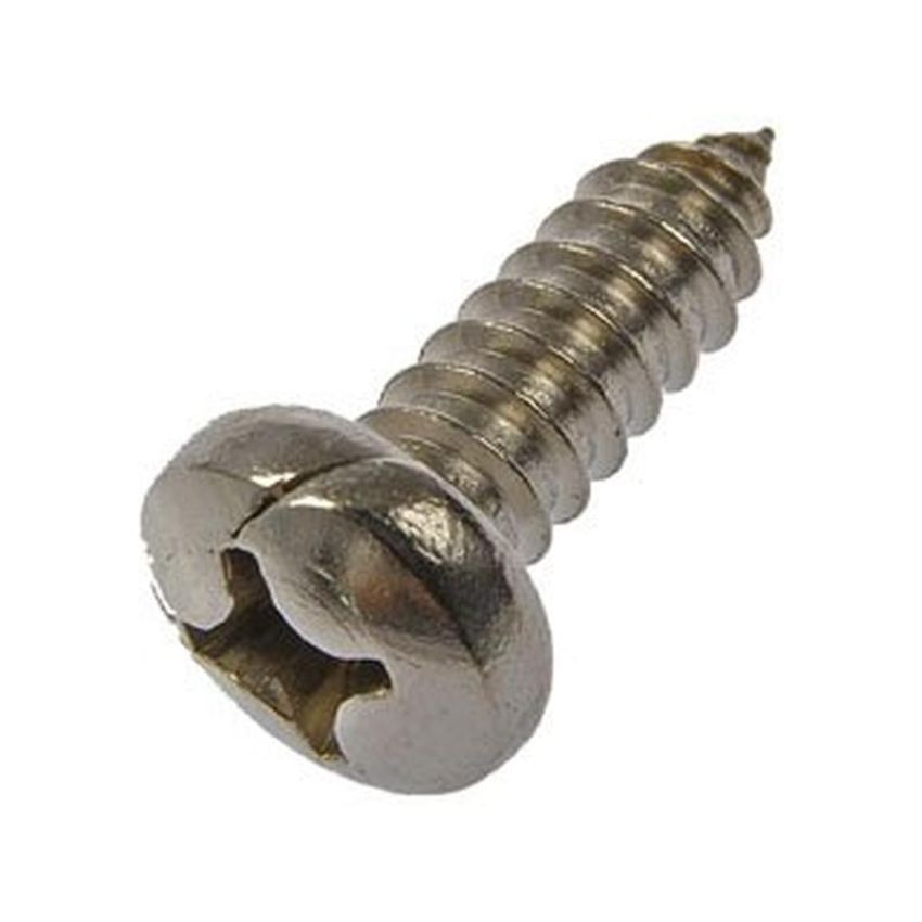DORMAN 395-061 Self Tapping-Stainless Steel-Pan Phillips Head Screw-No. 14 x 3/4 In.