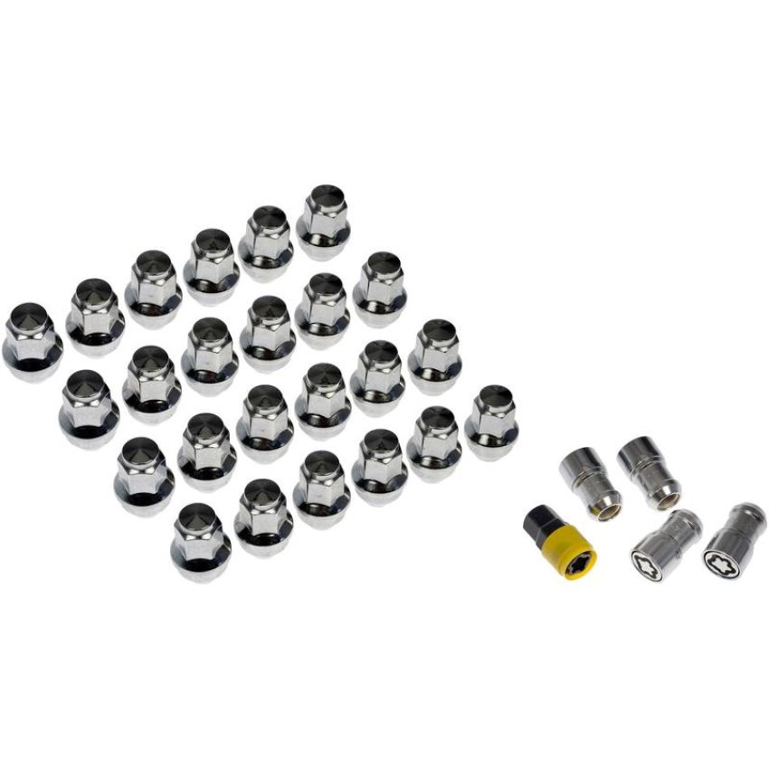 DORMAN 611-008FK Wheel Nut Kit M14-1.50 Metric - 21 mm Hex, 44.5 mm Length With Lock