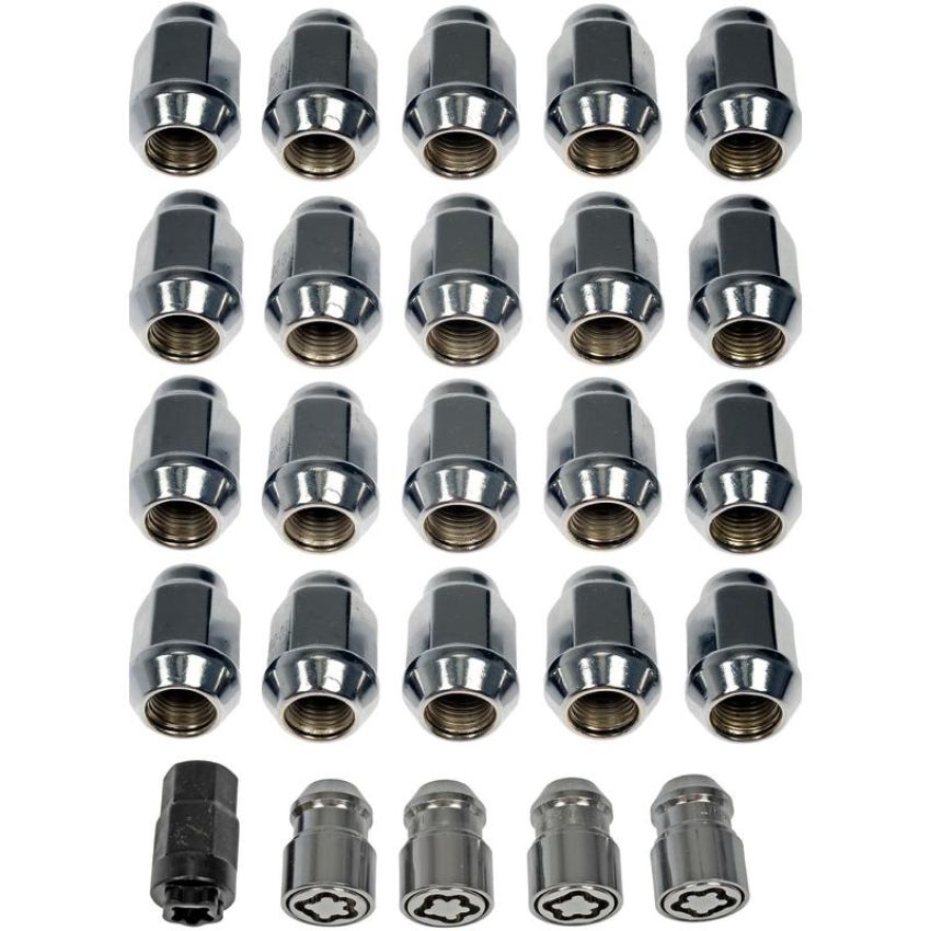 DORMAN 611-122FK Wheel Nut Kit 1/2-20 Dometop - 3/4 In. Hex, 1-5/16 In. Length With Lock