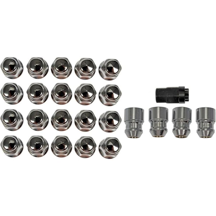 DORMAN 611-122FK Wheel Nut Kit 1/2-20 Dometop - 3/4 In. Hex, 1-5/16 In. Length With Lock
