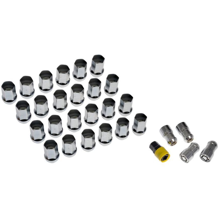 DORMAN 611-236FK Wheel Nut Kit M14-1.50 Flattop  Nut-22 mm Hex, 44.5 mm Length With Lock