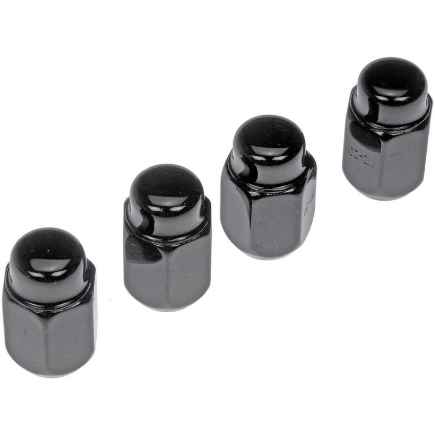 DORMAN 711-211 Wheel Nut Black Chrome Acorn 2-Pc 1/2-20