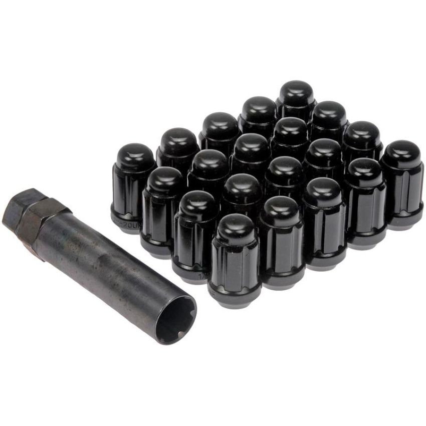 DORMAN 711-256 Black Chrome Spline Drive Lock Set 1/2-20