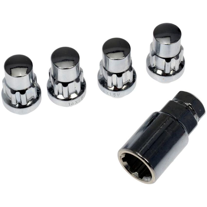 DORMAN 712-628 Wheel Nut Lock Chrome Acorn Set M14-1.50