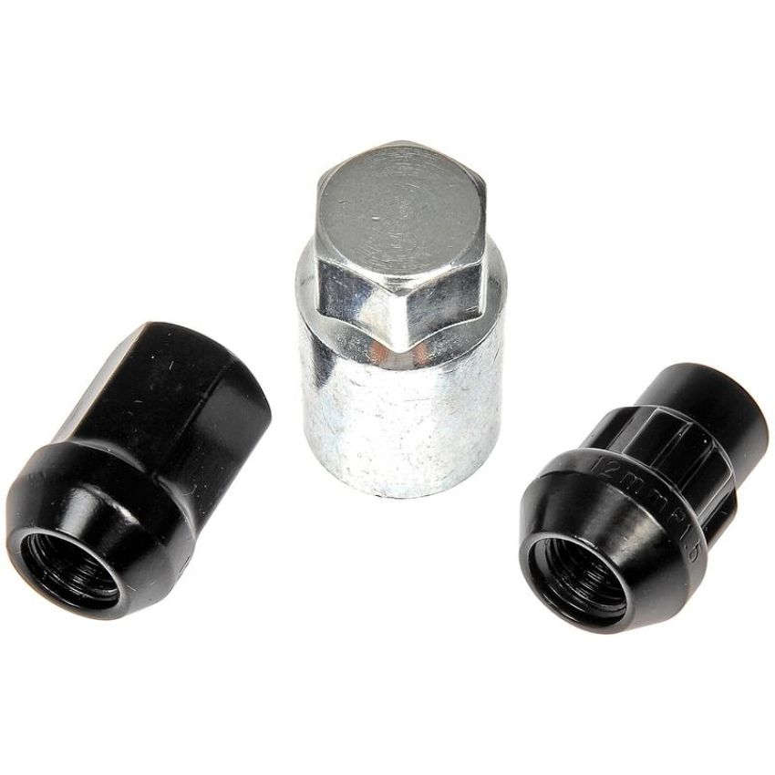 DORMAN 713-375A Black Acorn Wheel Nut Lock Set