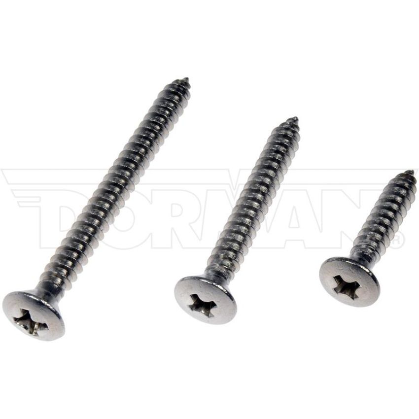 DORMAN 784-145D Self Tapping Screws; No.10 X 1 In, 1-1/2 In., 2 In.