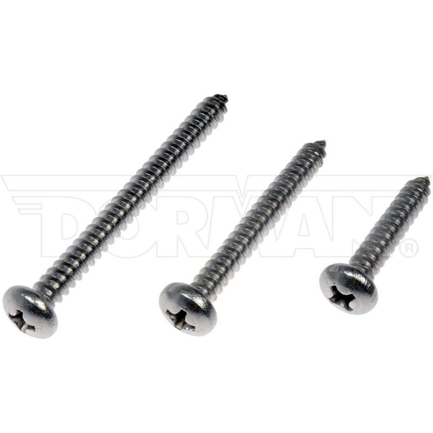 DORMAN 784-155D Self Tapping Screws; No. 10 X 1 In., 1-1/2 In., 2 In.
