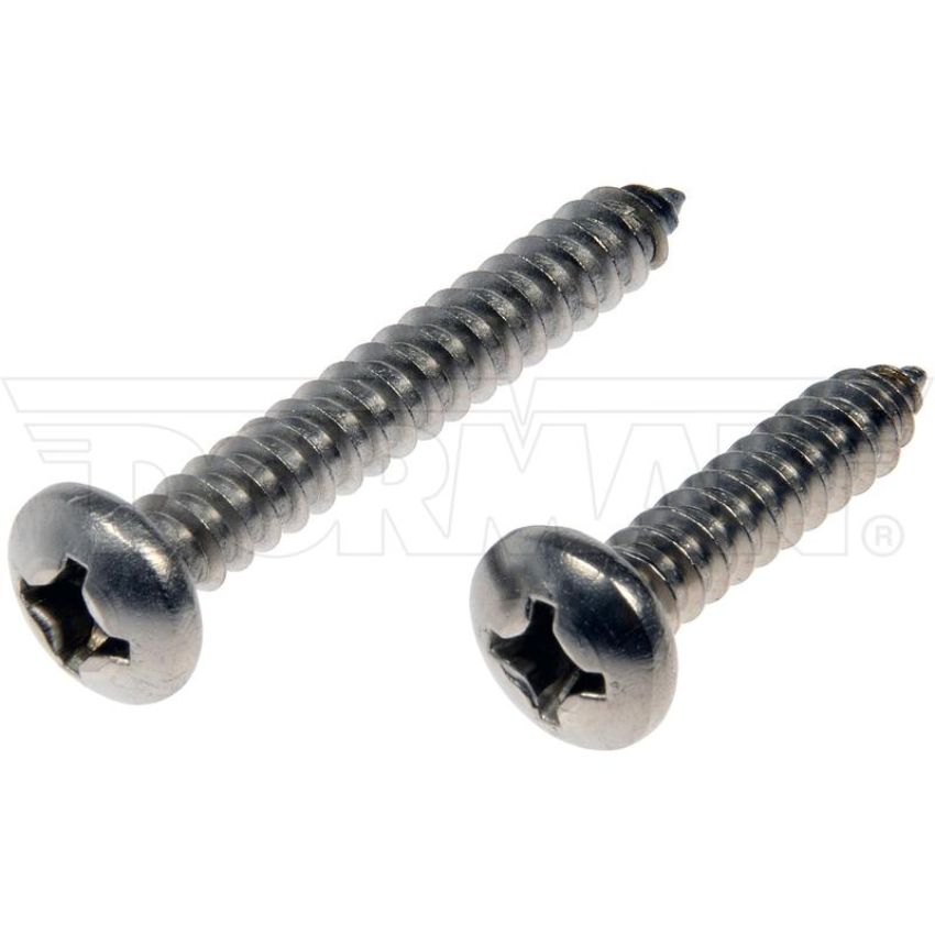 DORMAN 784-170D Self Tapping Screws - Stainless Steel - Pan Head - No.12 X 1 In., 1-1/2 In.