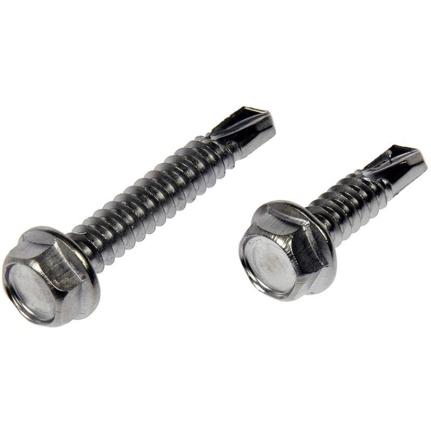 DORMAN 784-190 Self Tapping Screw-Stainless Steel-Hex Washer Head-No. 14 x 1 In., 1-1/2 In.