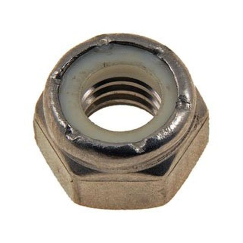 DORMAN 784-305 Hex Nut With Nylon Ring Insert - Stainless Steel -Thread Size - 5/16-18 In.