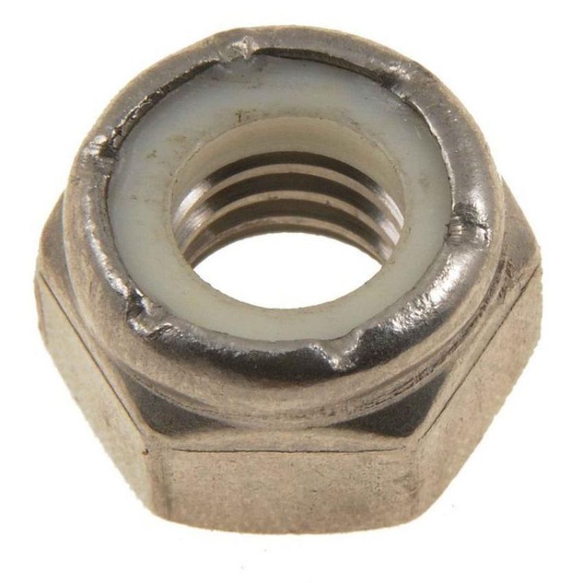 DORMAN 784-305 Hex Nut With Nylon Ring Insert - Stainless Steel -Thread Size - 5/16-18 In.