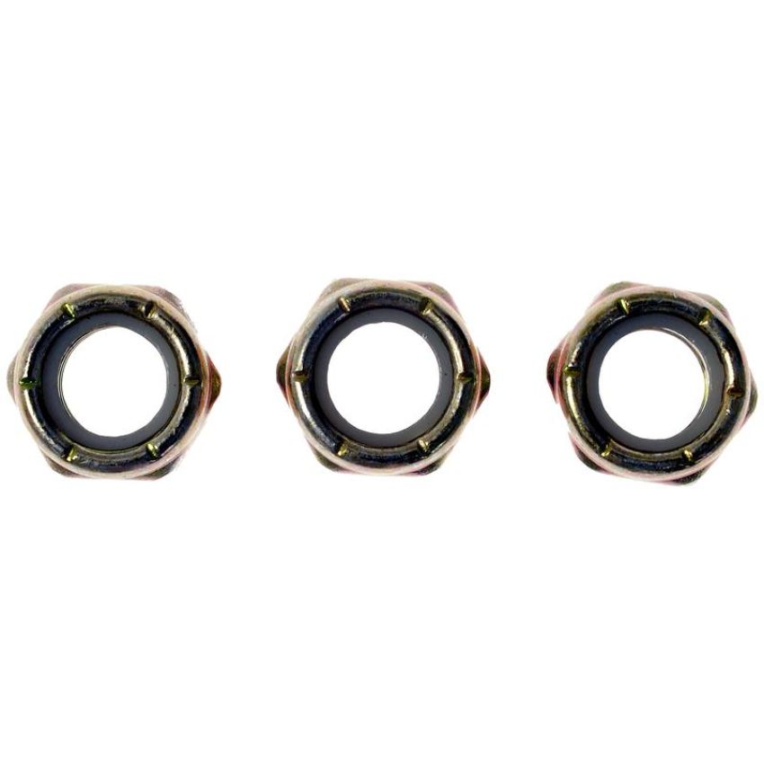 DORMAN 784-758D Hex Lock Nuts With Nylon Ring - Grade 2 - Thread Size 3/8-16, Height 29/64 In.
