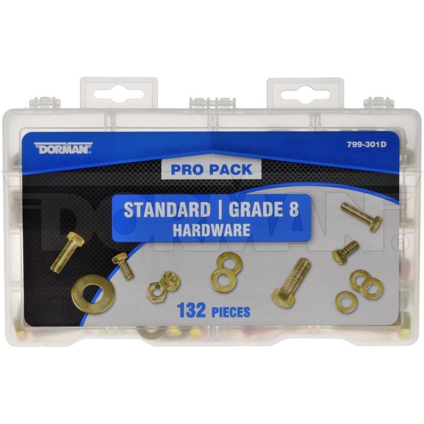 DORMAN 799-301D Pro Pack Standard Grade 8 Hardware - 132 Pieces