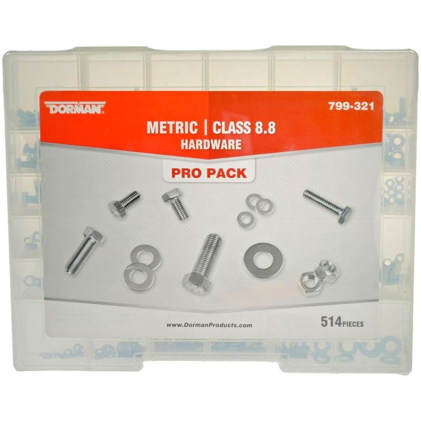 DORMAN 799-321 Class 8/8.8 Metric Hardware Value Pack- 32 Sku's- 514 Pieces