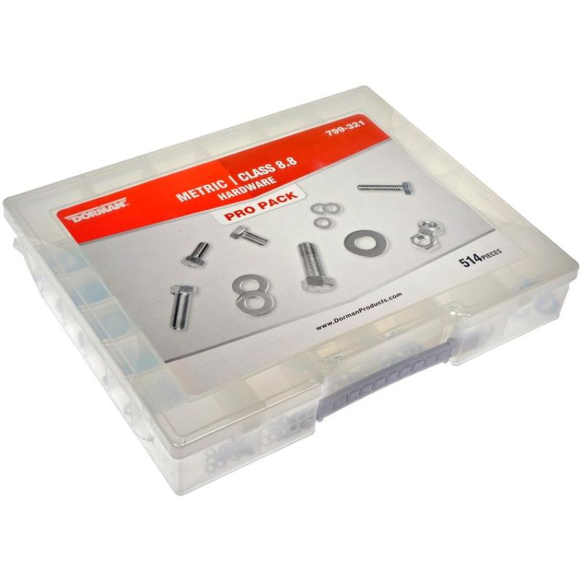 DORMAN 799-321 Class 8/8.8 Metric Hardware Value Pack- 32 Sku's- 514 Pieces