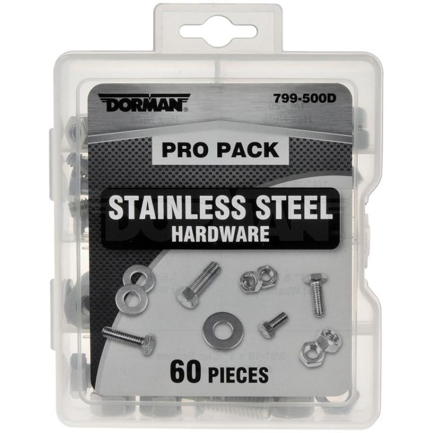 DORMAN 799-500D Pro Pack Stainless Steel Hardware - 60 Pieces