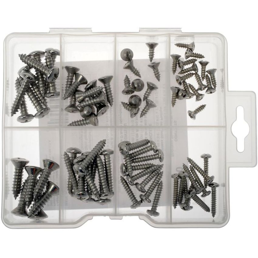 DORMAN 799-510 Sheet Metal Screw Stainless Steel Value Pack- 8 Sku's- 79 Pieces