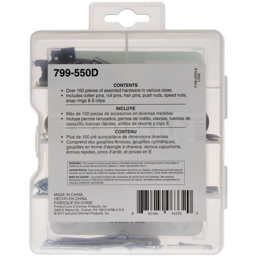 DORMAN 799-550D Pro Pack Maintenance Hardware - 102 Pieces