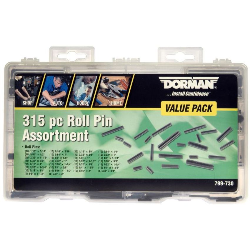 DORMAN 799-730 Roll Pin Value Pack- 30 Sku's- 315 Pieces
