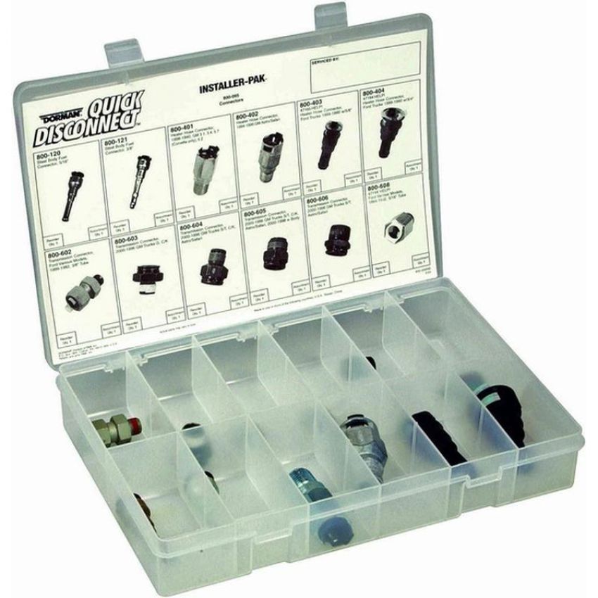 DORMAN 800-095 Quick Connector Tech Tray - Cooling System - Fuel -Trans - Fit - 12 Pieces