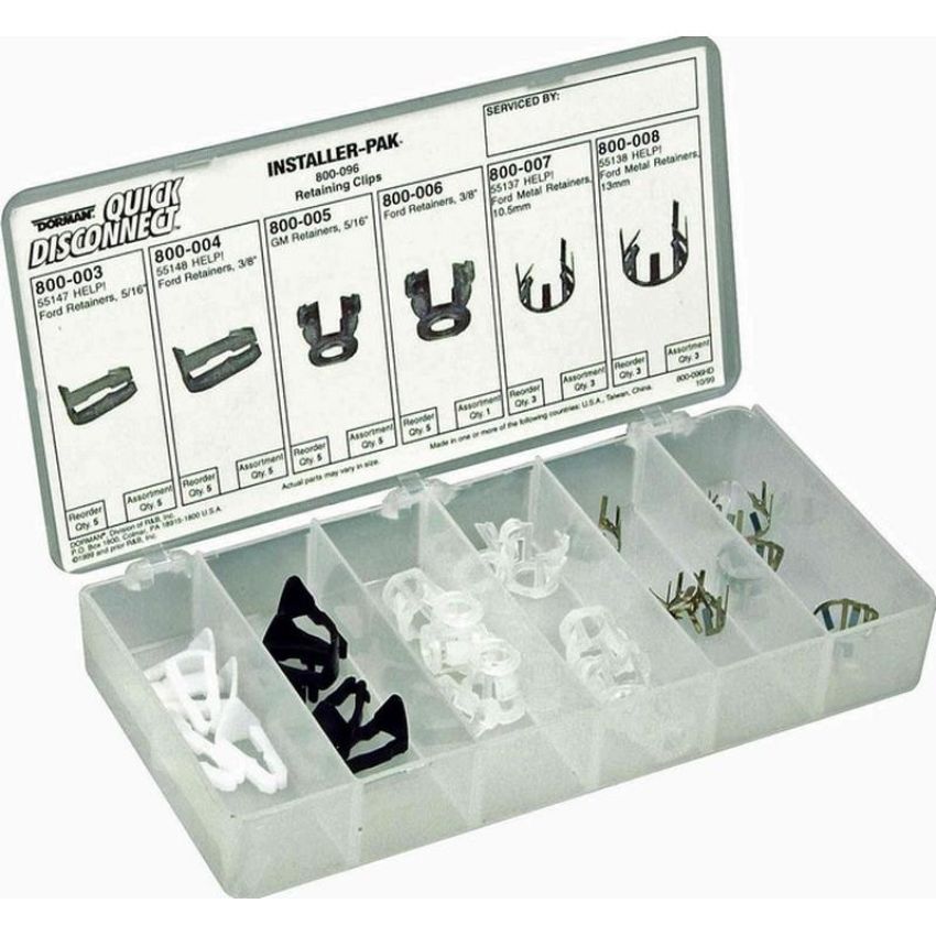 DORMAN 800-096 Quick Connector Tech Tray - Retaining Clips - 26 Pieces