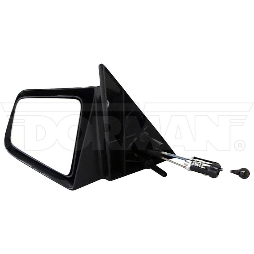 DORMAN 955-127 Side View Mirror - Left, Cable Controlled Black