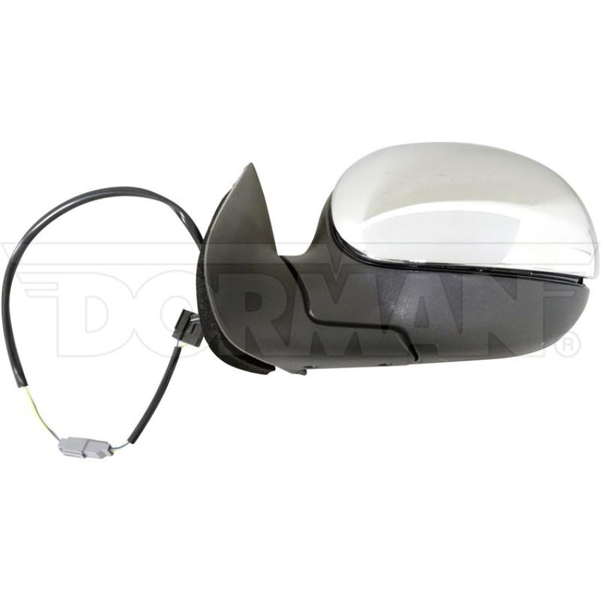 DORMAN 955-345 Side View Mirror - Left, Power, Without Signal, Chrome Cover + Black Base