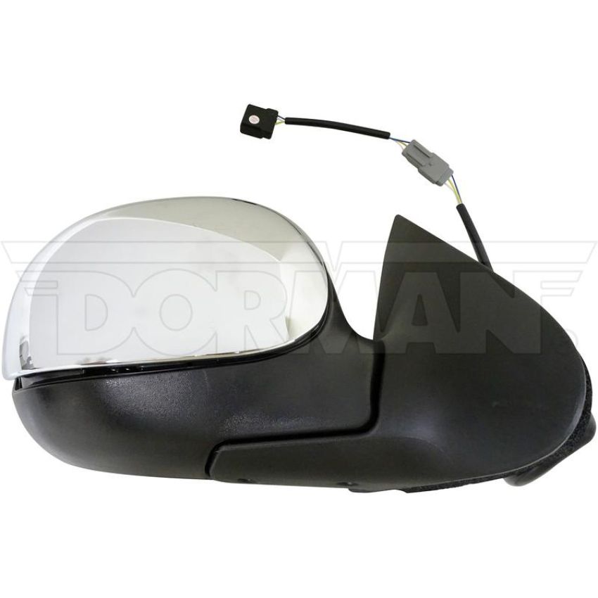 DORMAN 955-346 Side View Mirror - Right, Power. Without Signal, Chrome Cover + Black Base