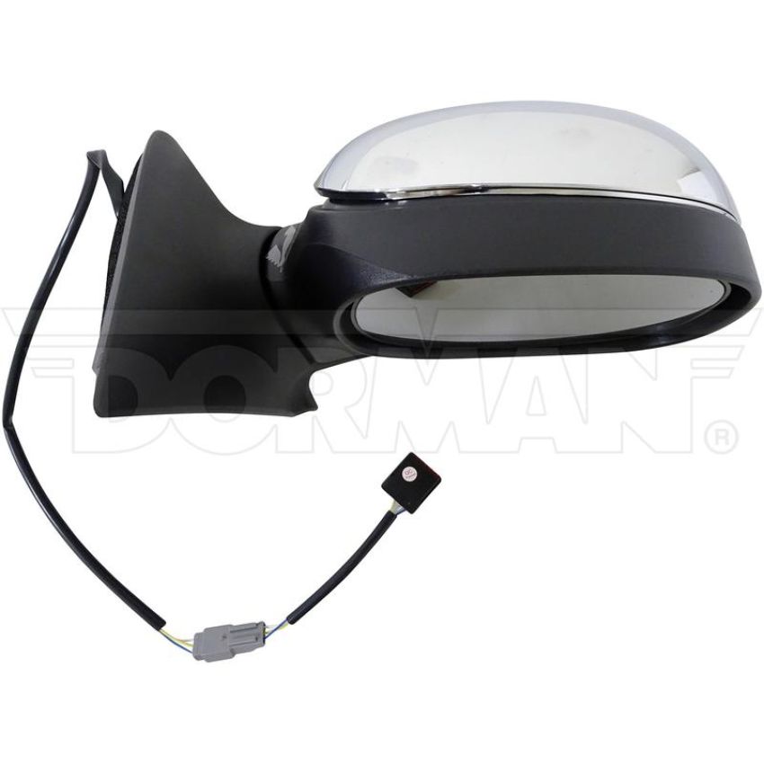 DORMAN 955-346 Side View Mirror - Right, Power. Without Signal, Chrome Cover + Black Base