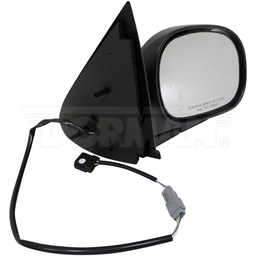 DORMAN 955-346 Side View Mirror - Right, Power. Without Signal, Chrome Cover + Black Base