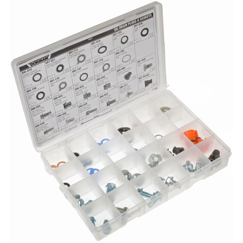 DORMAN 990-600 Oil Drain Plug And Gaskets Tech Tray (23 SKUs / 79 Pieces)