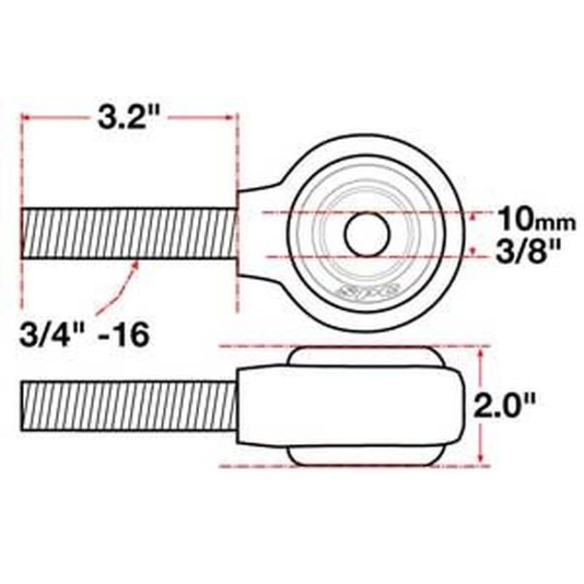 SPECIALTY PRODUCTS COMPANY 15730 XAXIS ROD END BALL JOINT
