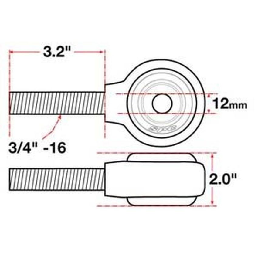 SPECIALTY PRODUCTS COMPANY 15732 XAXIS ROD END BALL JOINT