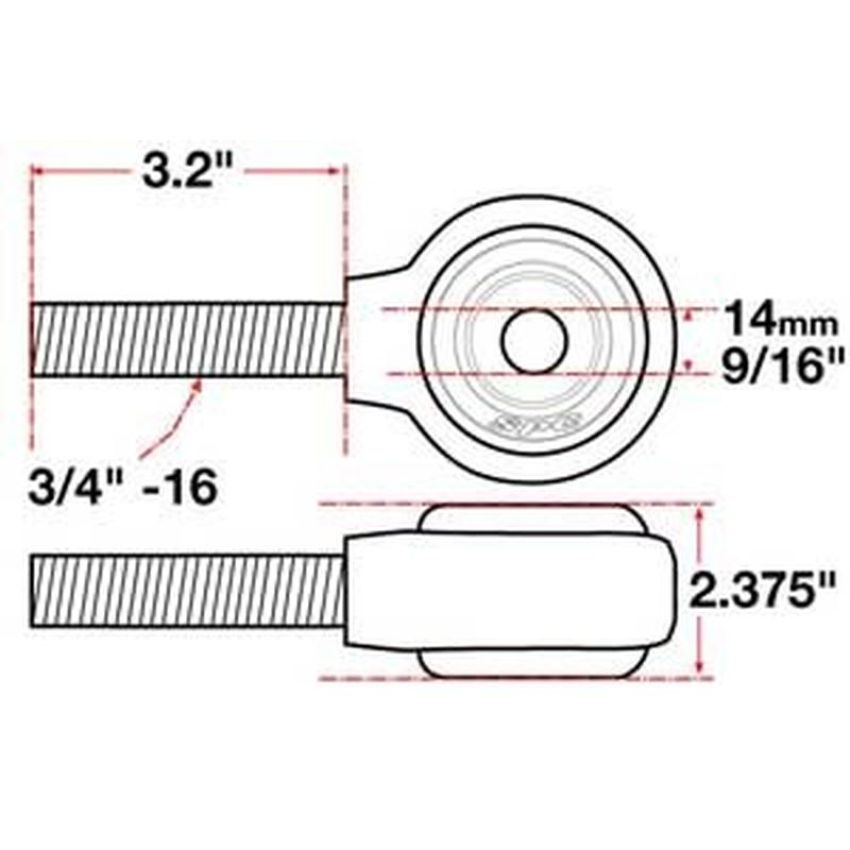 SPECIALTY PRODUCTS COMPANY 15734 XAXIS ROD END BALL JOINT