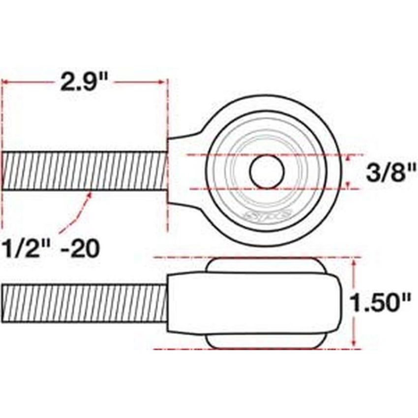 SPECIALTY PRODUCTS COMPANY 15744 XAXIS ROD END BALL JOINT