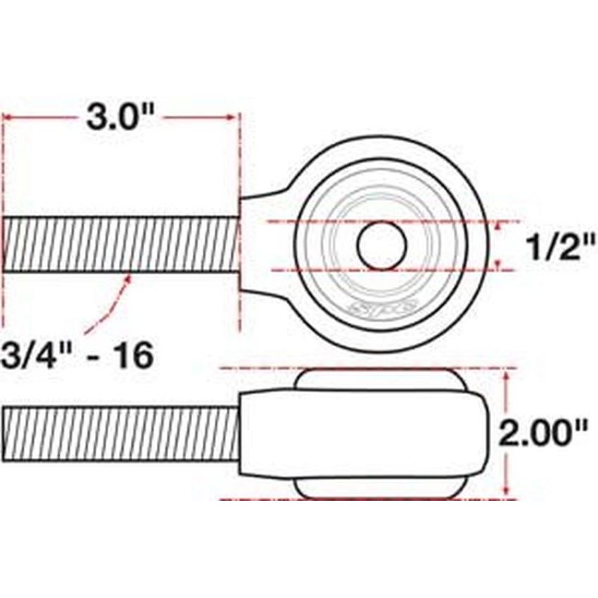 SPECIALTY PRODUCTS COMPANY 15746 XAXIS ROD END BALL JOINT