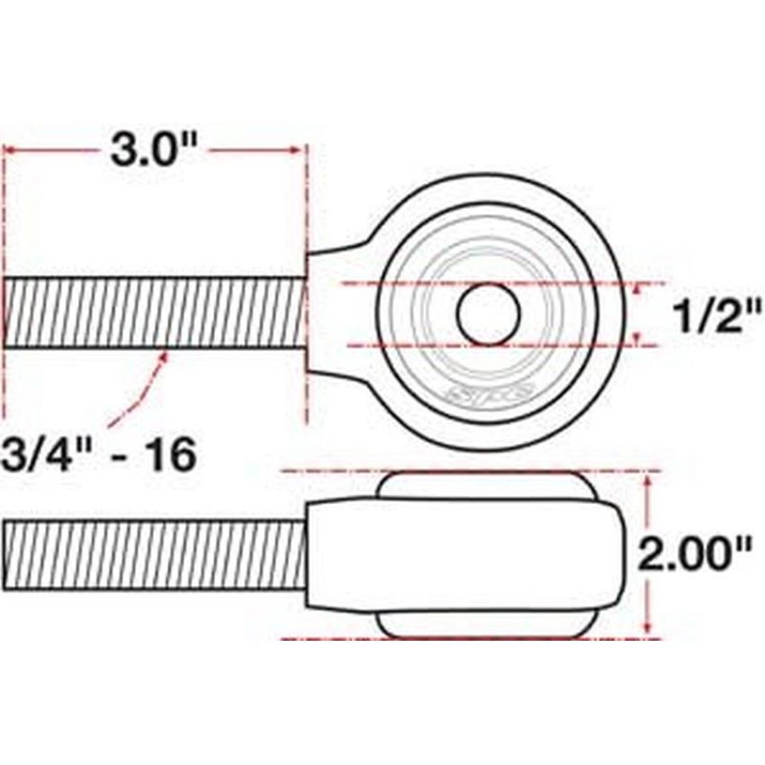 SPECIALTY PRODUCTS COMPANY 15747 XAXIS ROD END BALL JOINT