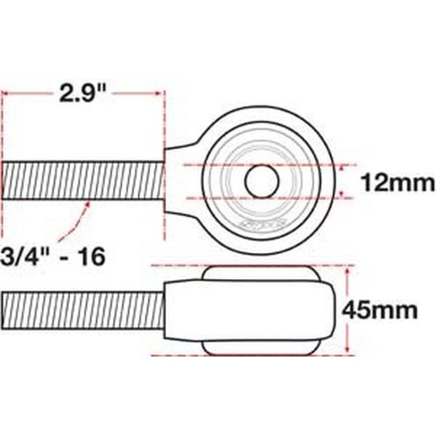 SPECIALTY PRODUCTS COMPANY 15764 XAXIS ROD END BALL JOINT