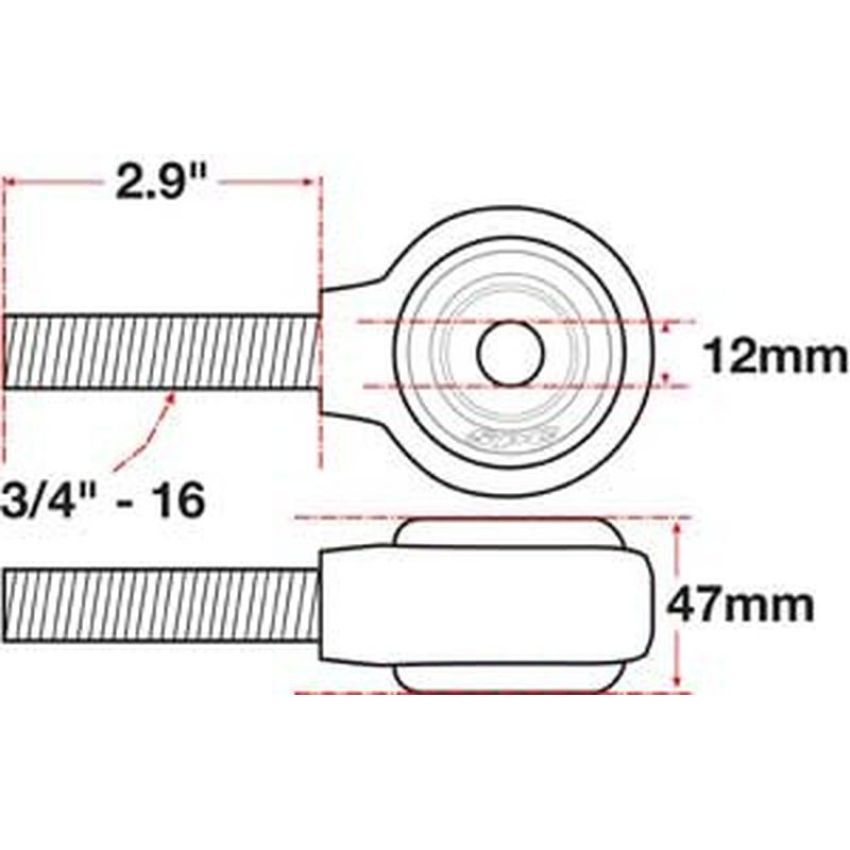 SPECIALTY PRODUCTS COMPANY 15768 XAXIS ROD END BALL JOINT