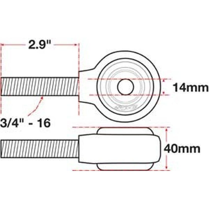 SPECIALTY PRODUCTS COMPANY 15784 XAXIS ROD END BALL JOINT
