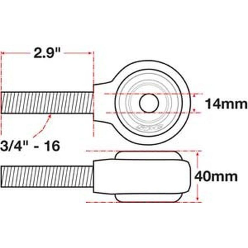 SPECIALTY PRODUCTS COMPANY 15785 XAXIS ROD END BALL JOINT