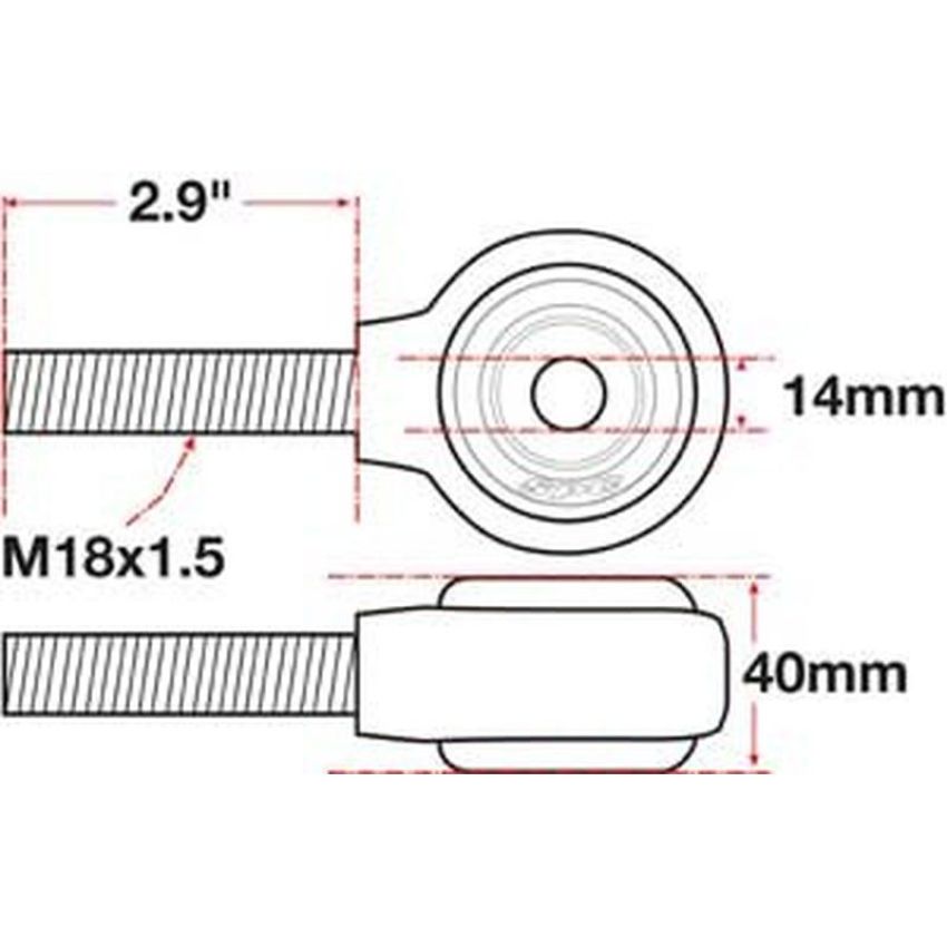 SPECIALTY PRODUCTS COMPANY 15787 XAXIS ROD END BALL JOINT