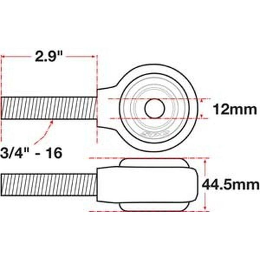 SPECIALTY PRODUCTS COMPANY 15792 XAXIS ROD END BALL JOINT