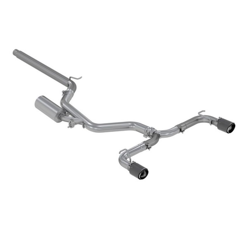 MBRP Exhaust S46063CF 3in. Cat-Back; Dual Split Rear Exit; T304; CF Tips