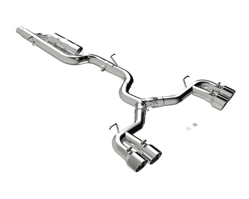 MBRP Exhaust S4612304 3in. Cat-Back; Quad Split Rear; T304; Valve Delete